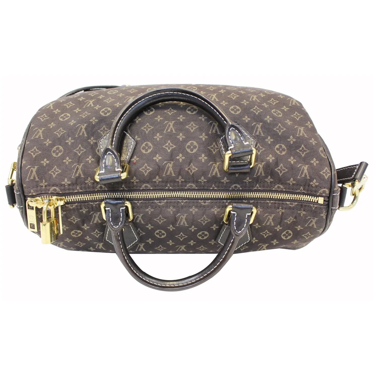 LOUIS VUITTON Speedy 30 Bandouliere Monogram Idylle Shoulder Bag Fusain