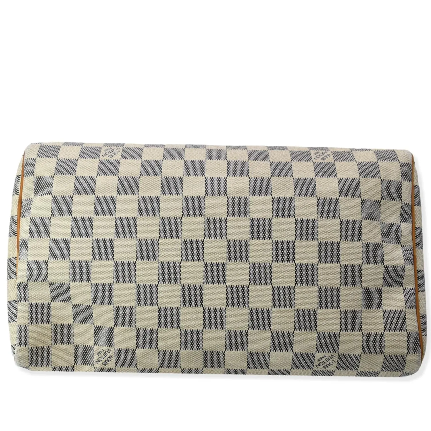 LOUIS VUITTON Speedy 30 Damier Azur Satchel Bag White