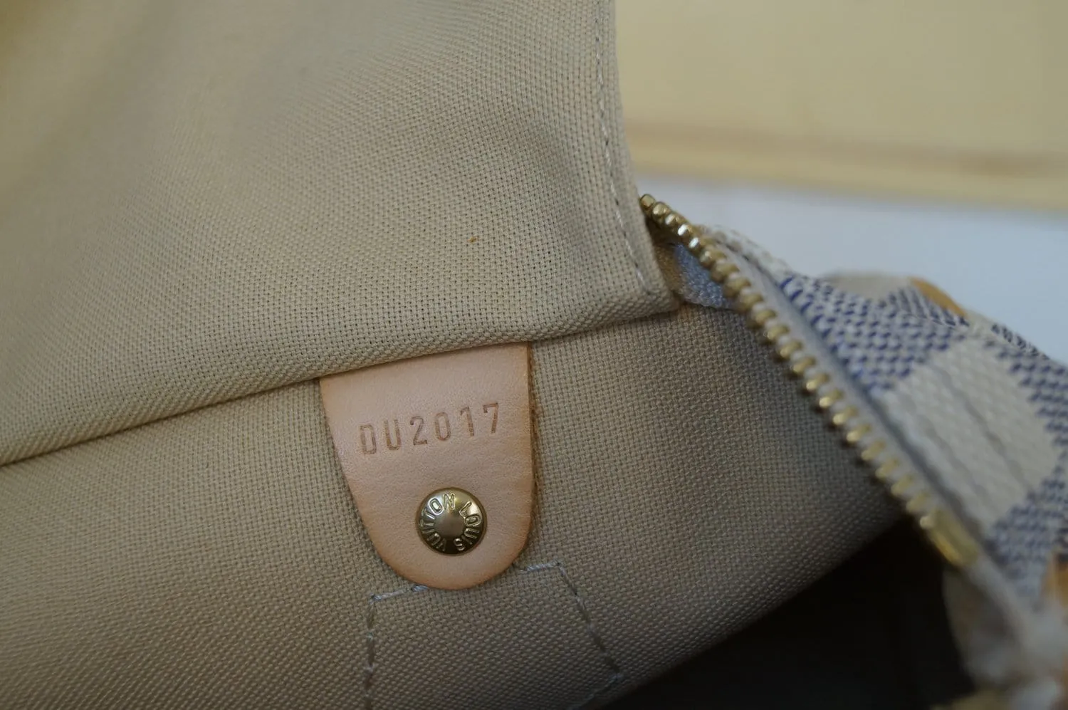 LOUIS VUITTON Speedy 30 Damier Azur White  Bag