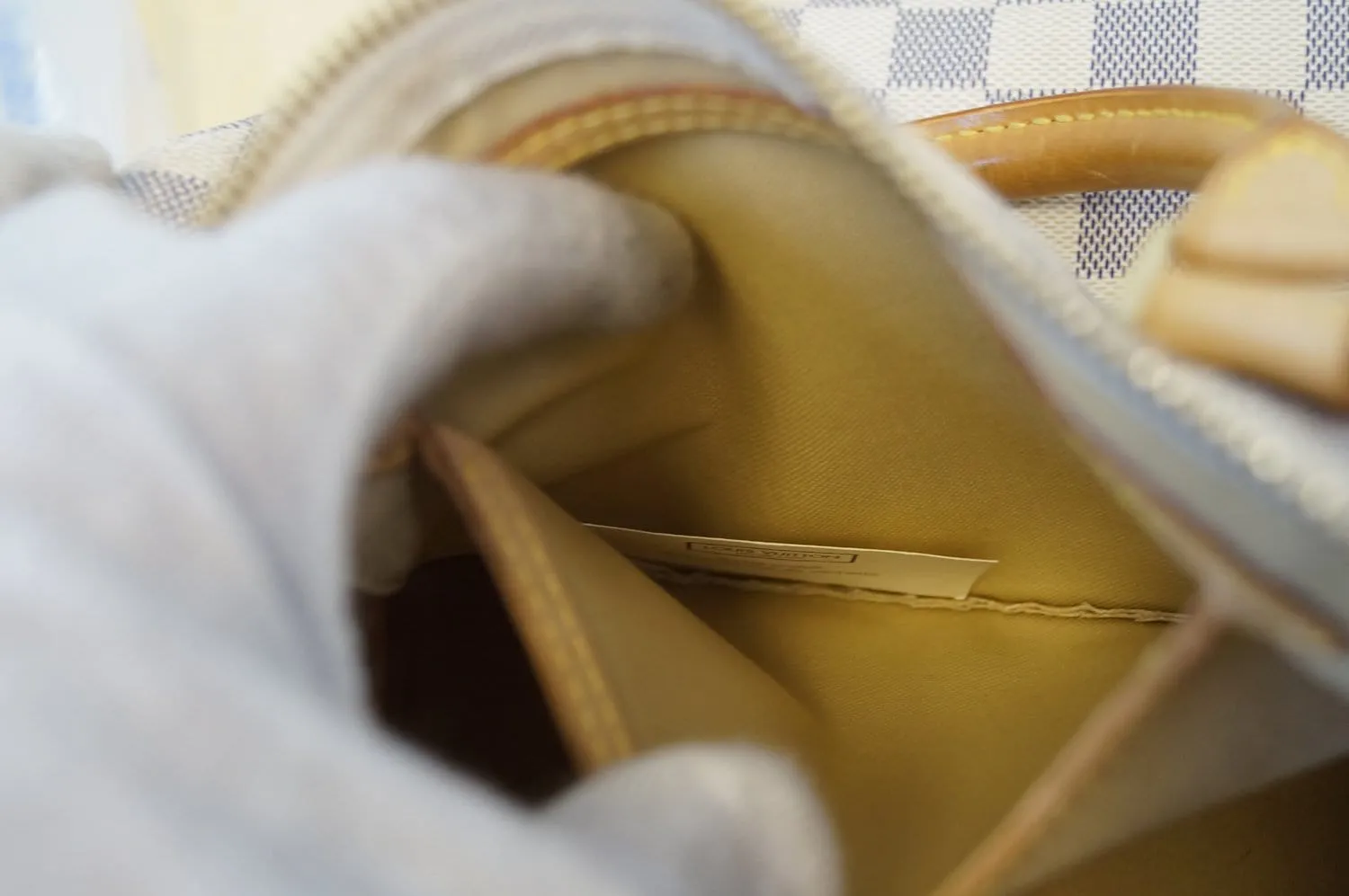 LOUIS VUITTON Speedy 30 Damier Azur White  Bag