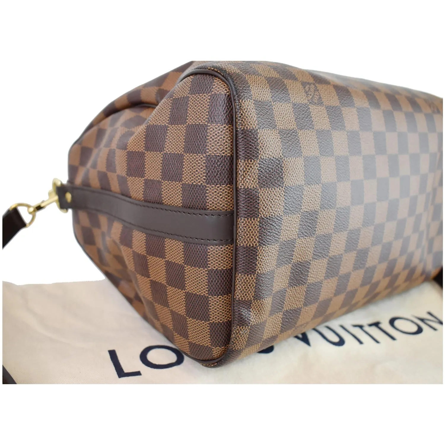 LOUIS VUITTON Speedy 30 Damier Ebene Shoulder Bag Brown