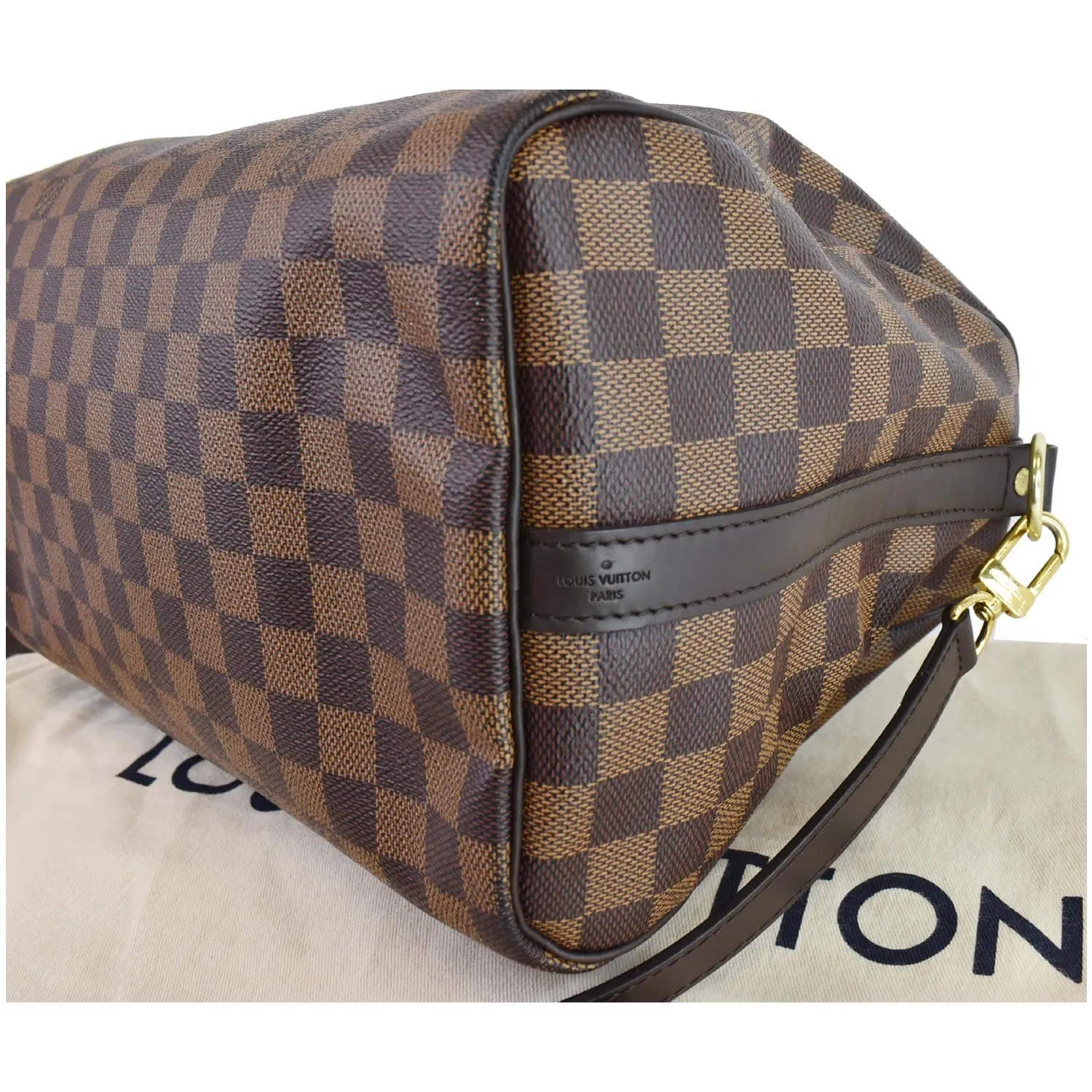 LOUIS VUITTON Speedy 30 Damier Ebene Shoulder Bag Brown