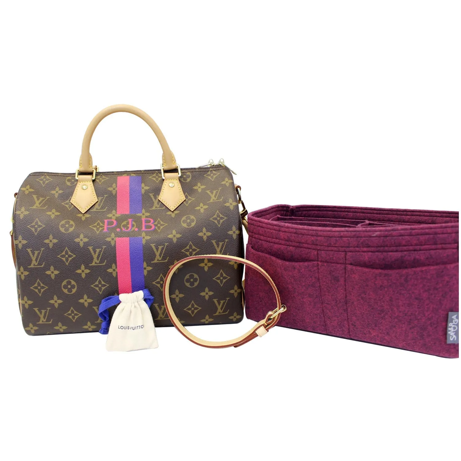 Louis Vuitton Speedy 30 Mon Bandouliere Monogram Canvas Shoulder Bag Brown