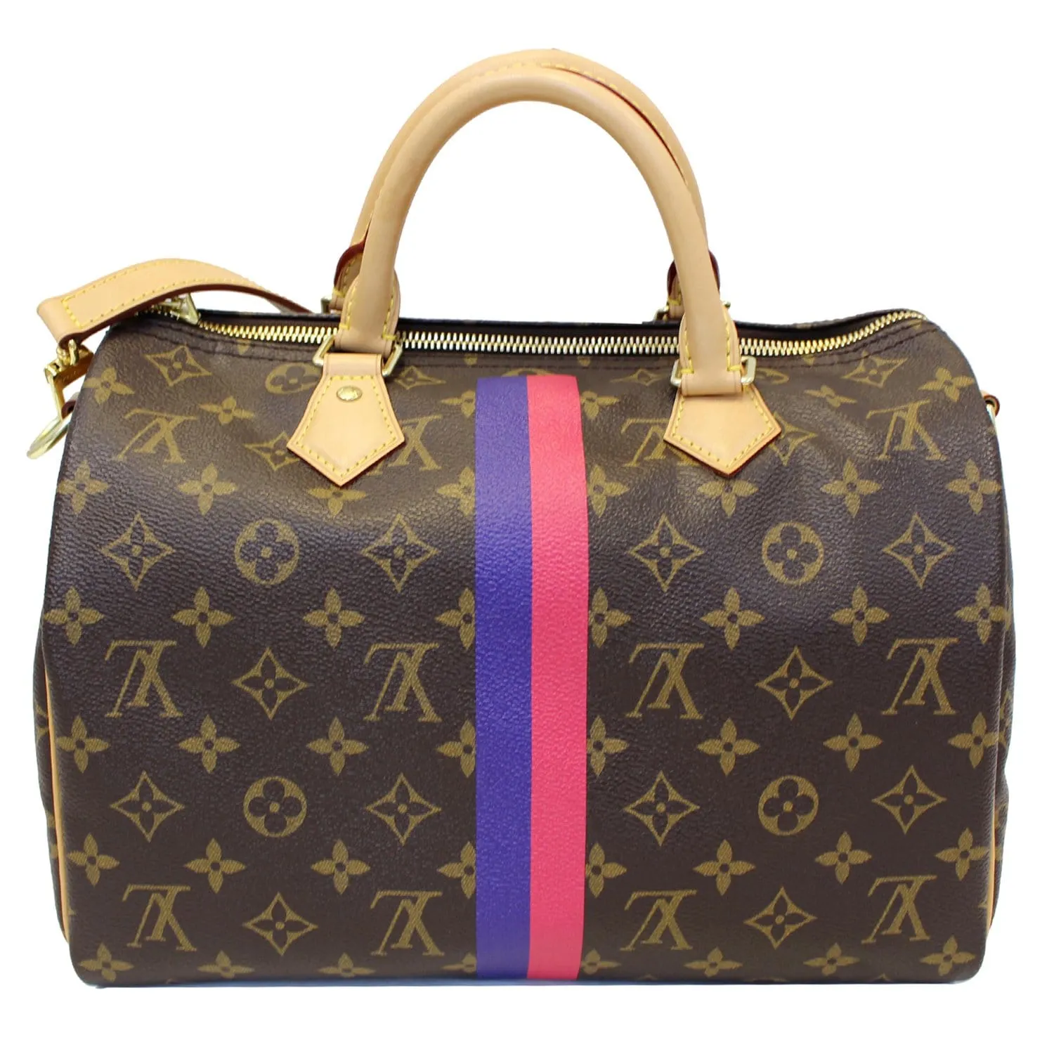 Louis Vuitton Speedy 30 Mon Bandouliere Monogram Canvas Shoulder Bag Brown