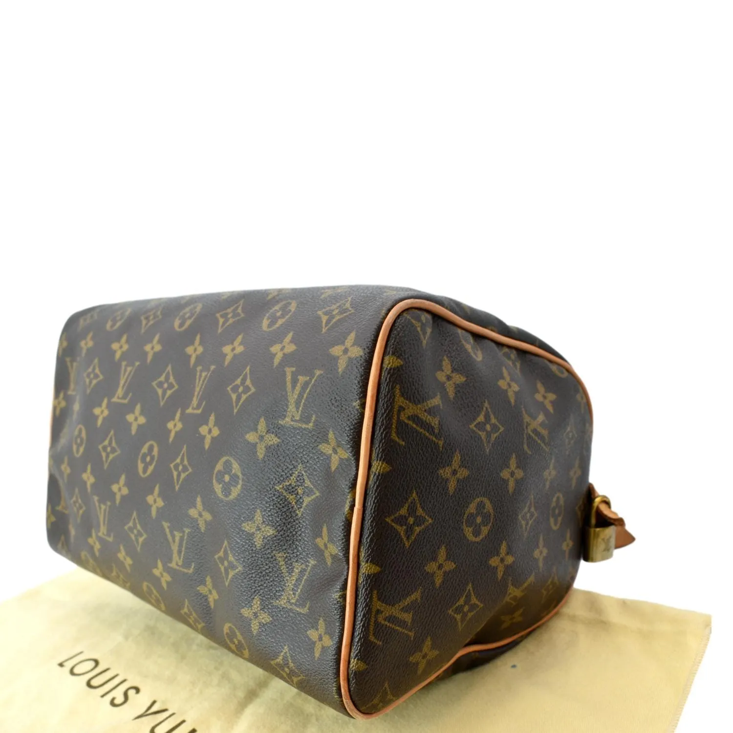 LOUIS VUITTON  Speedy 30 Monogram Canvas Satchel Bag Brown