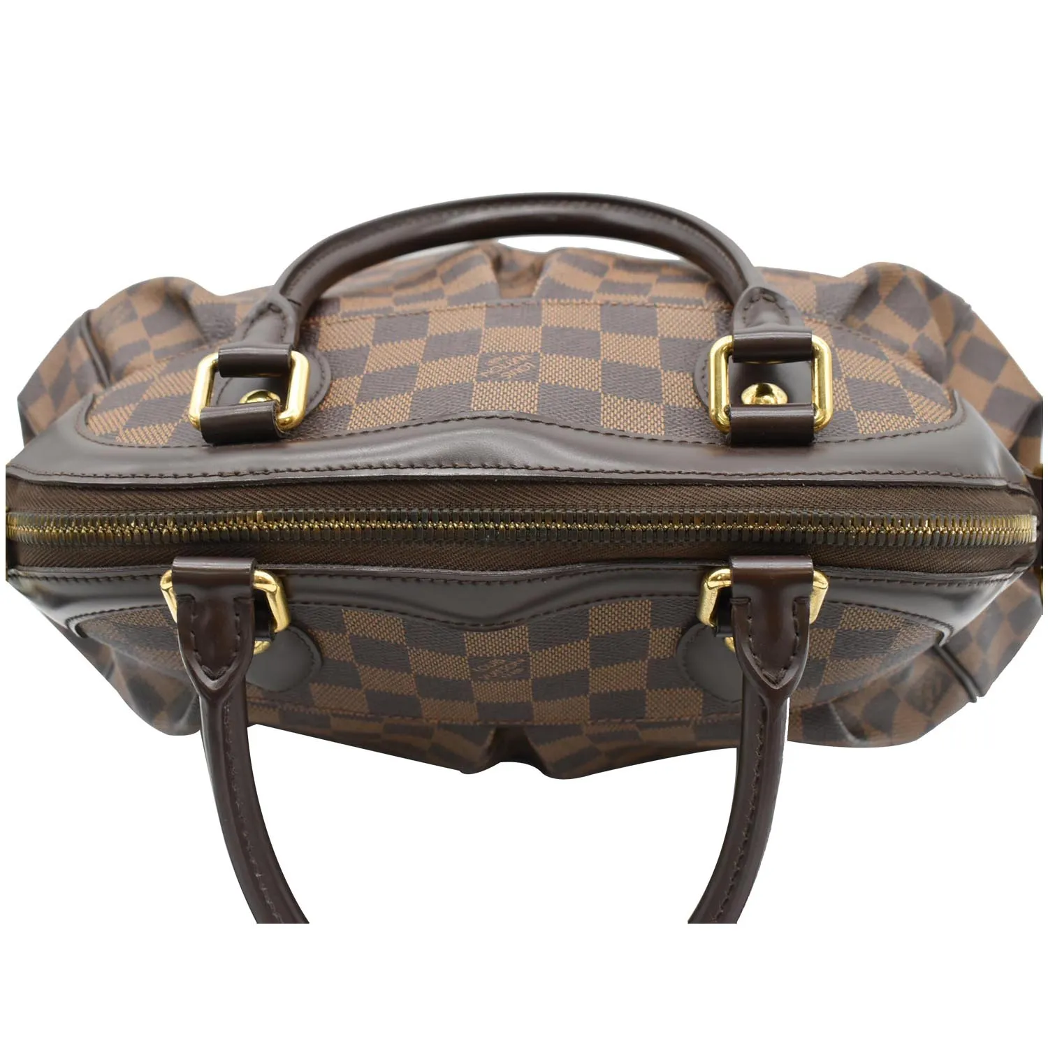 LOUIS VUITTON Trevi PM Damier Ebene Shoulder Bag Brown