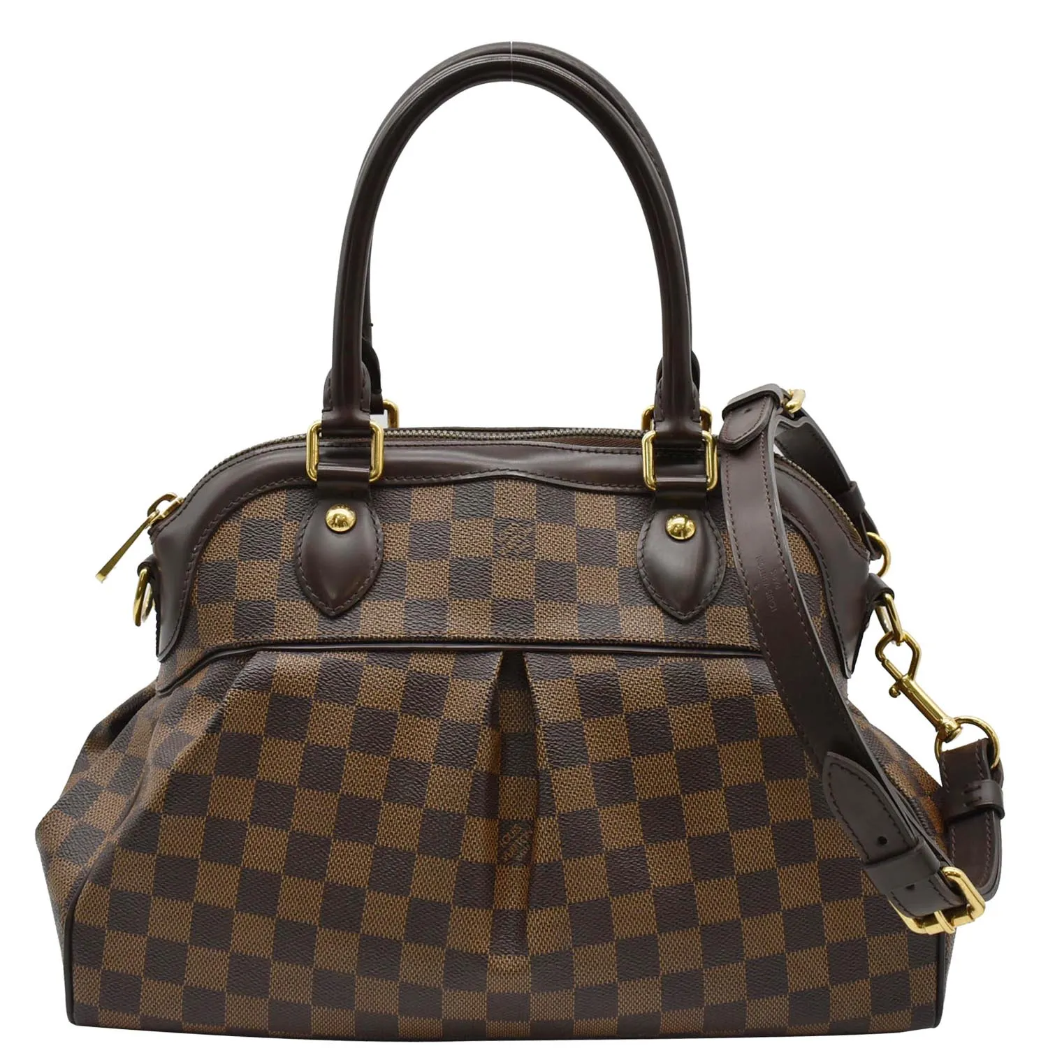 LOUIS VUITTON Trevi PM Damier Ebene Shoulder Bag Brown