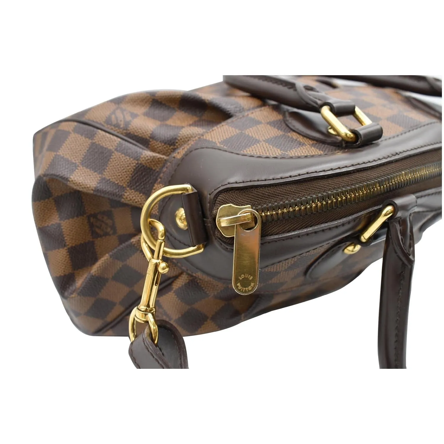LOUIS VUITTON Trevi PM Damier Ebene Shoulder Bag Brown