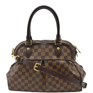 LOUIS VUITTON Trevi PM Damier Ebene Shoulder Bag Brown