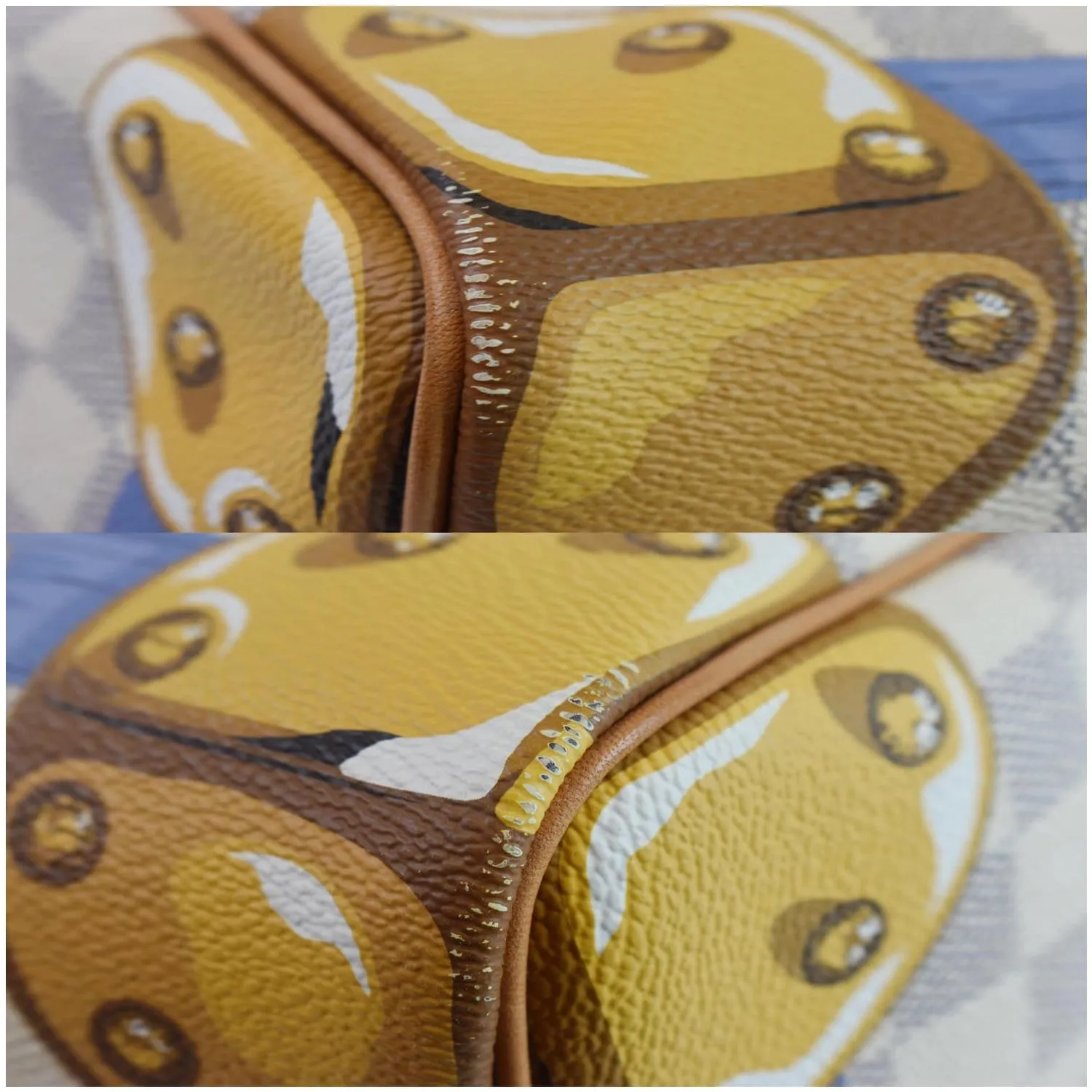 LOUIS VUITTON Trunks Speedy 30 Bandouliere Damier Azur Shoulder Bag White