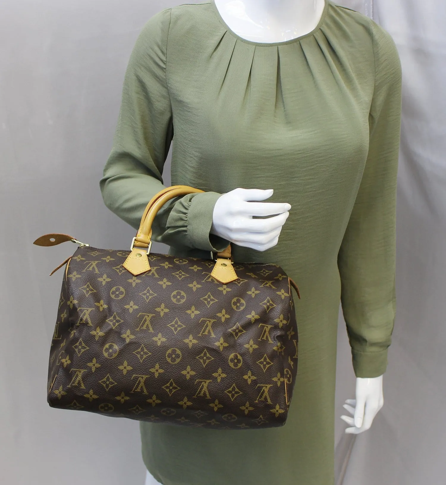 LOUIS VUITTON Used Handbag Monogram Speedy 30 Satchel