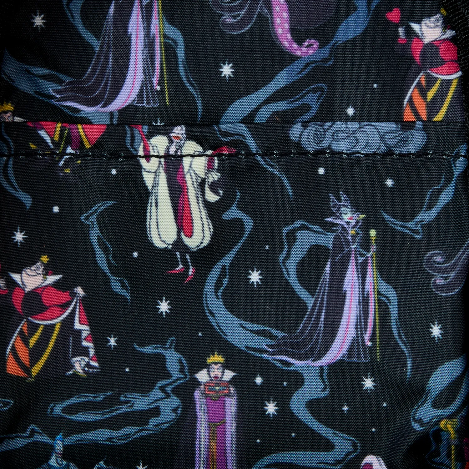 Loungefly Disney Villains Iridescent AOP Mini Backpack Pencil Pouch