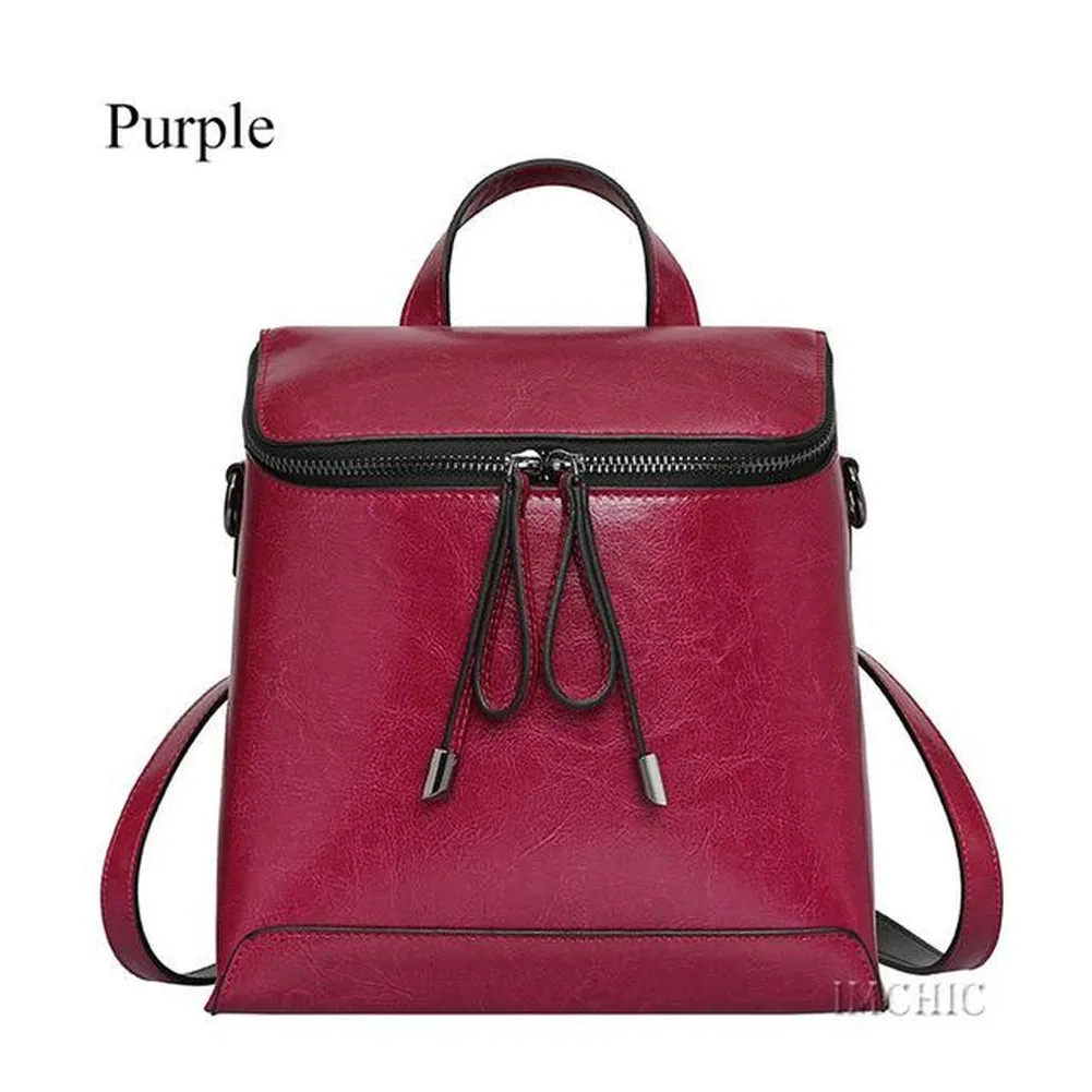 <bold>Fashion Backpack  <br>Genuine-Leather