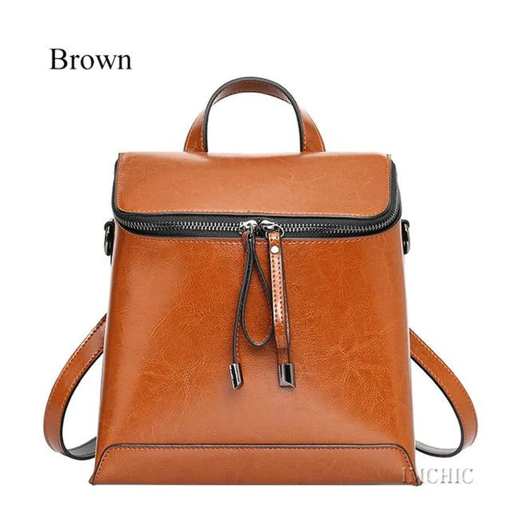 <bold>Fashion Backpack  <br>Genuine-Leather