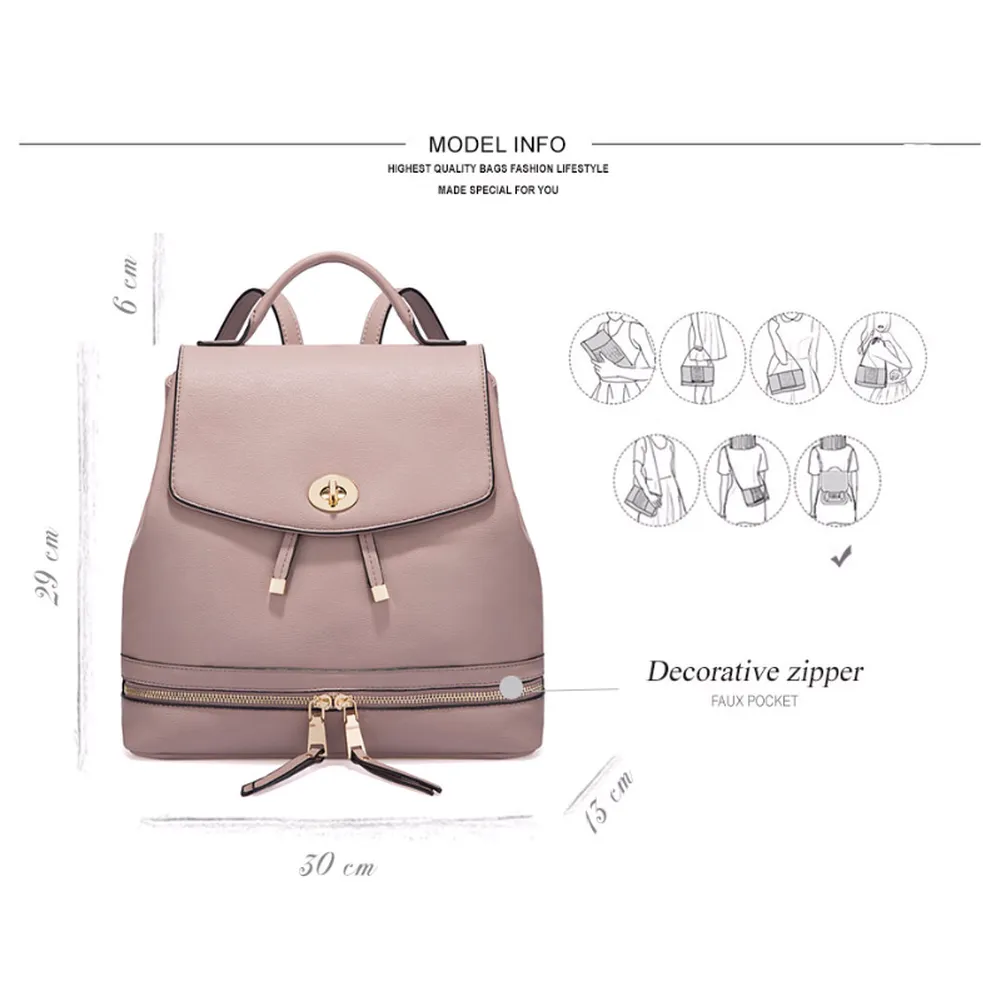 <bold>Fashion Backpack <br>Vegan-Leather