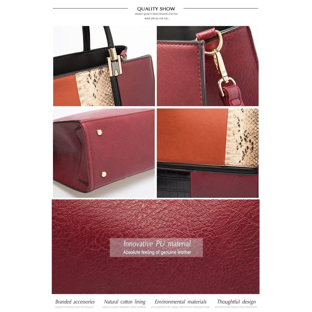 <bold>Top-Handle  / Shoulder Bag  <br>Vegan-Leather