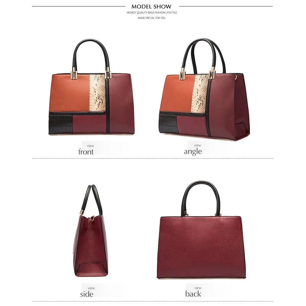 <bold>Top-Handle  / Shoulder Bag  <br>Vegan-Leather