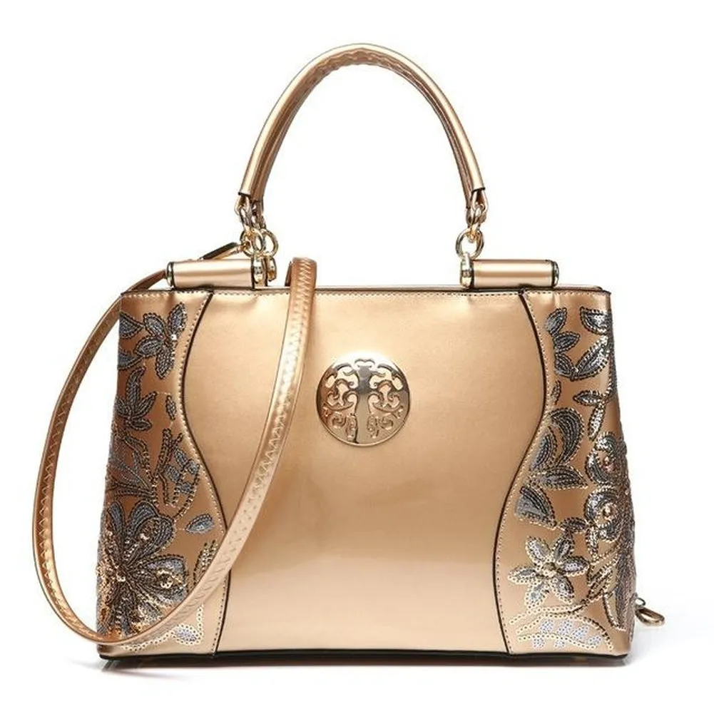 <bold>TopHandle  / Crossbody Bag <br>Genuine-Leather