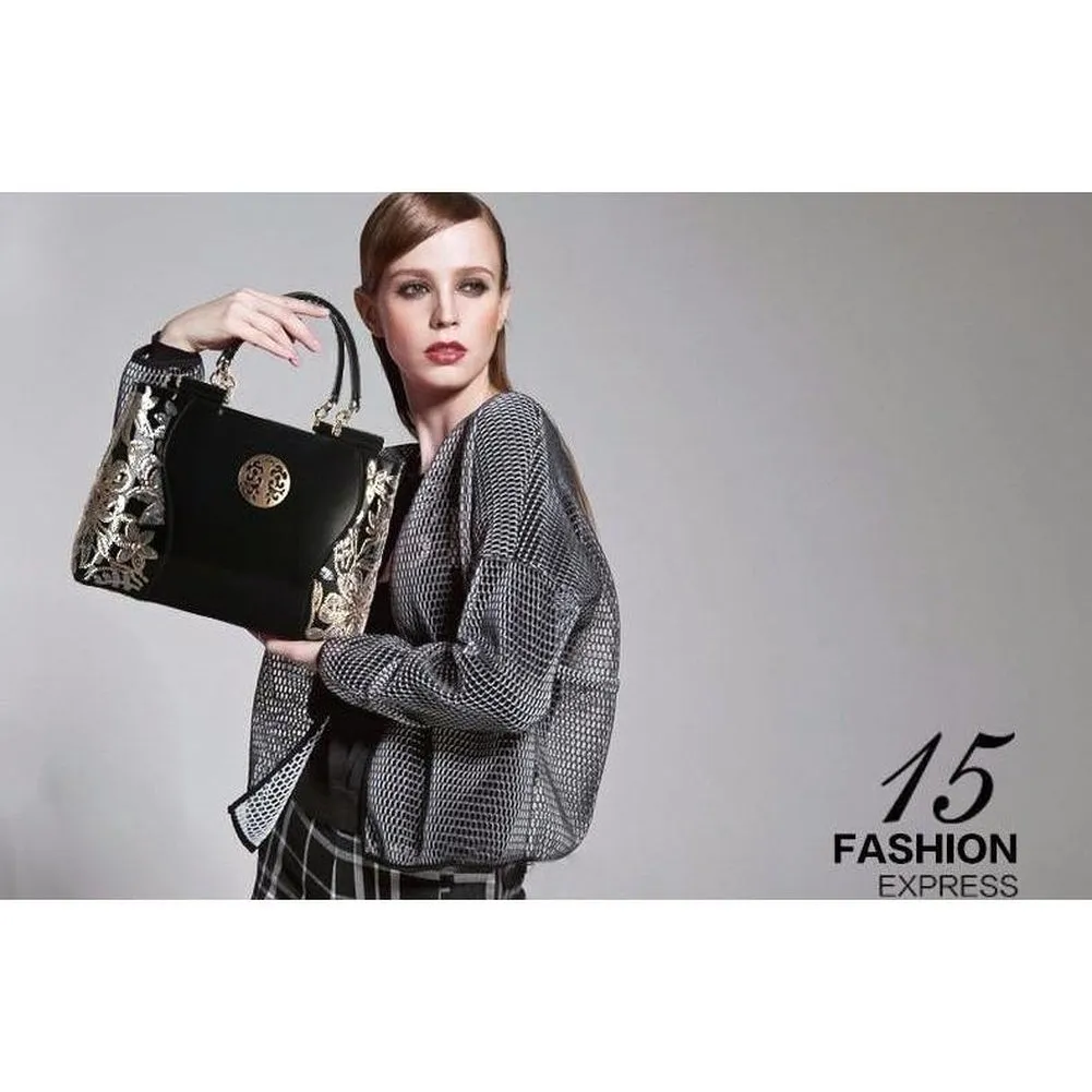 <bold>TopHandle  / Crossbody Bag <br>Genuine-Leather