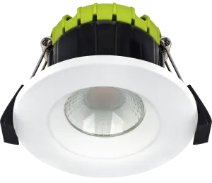 Luceco EFCB60W30 FType Regressed 6W Dimmable Warm White 3000K IP65 Fire Rated LED Downlight - White