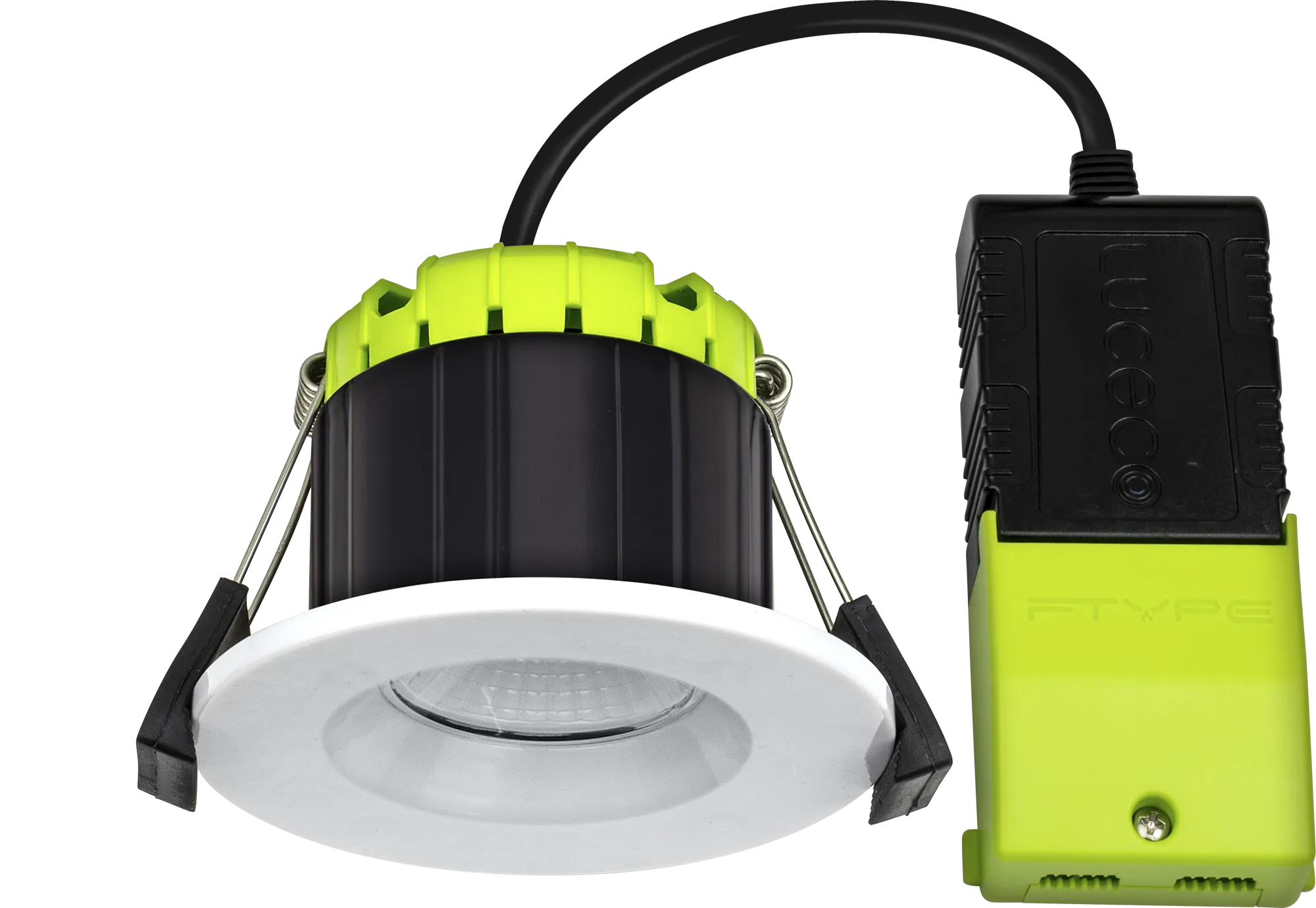 Luceco EFCB60W30 FType Regressed 6W Dimmable Warm White 3000K IP65 Fire Rated LED Downlight - White