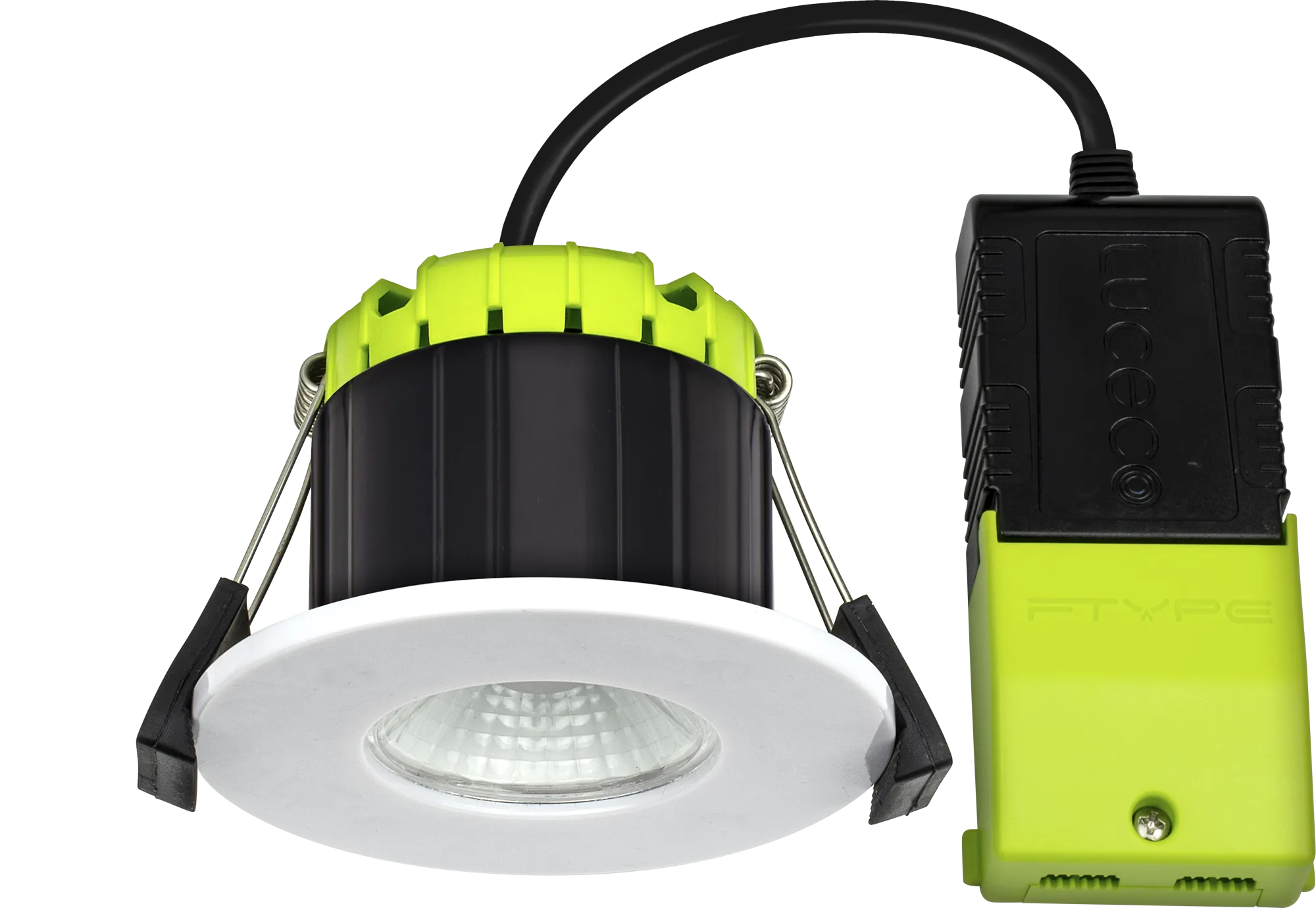 Luceco EFCF60W40 FType Compact Fixed 6W Cool White 4000K IP65 Fire Rated Downlight - White