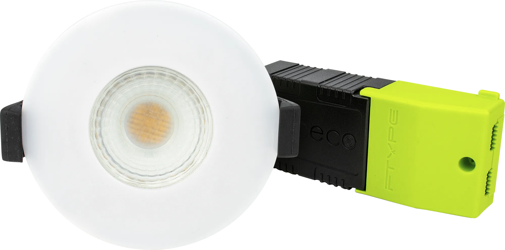Luceco EFCF60W40 FType Compact Fixed 6W Cool White 4000K IP65 Fire Rated Downlight - White