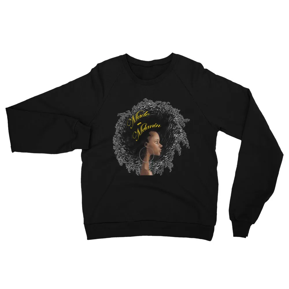 Made with Melanin - Unisex Long Sleeve Fleece Raglan Sweatshirt