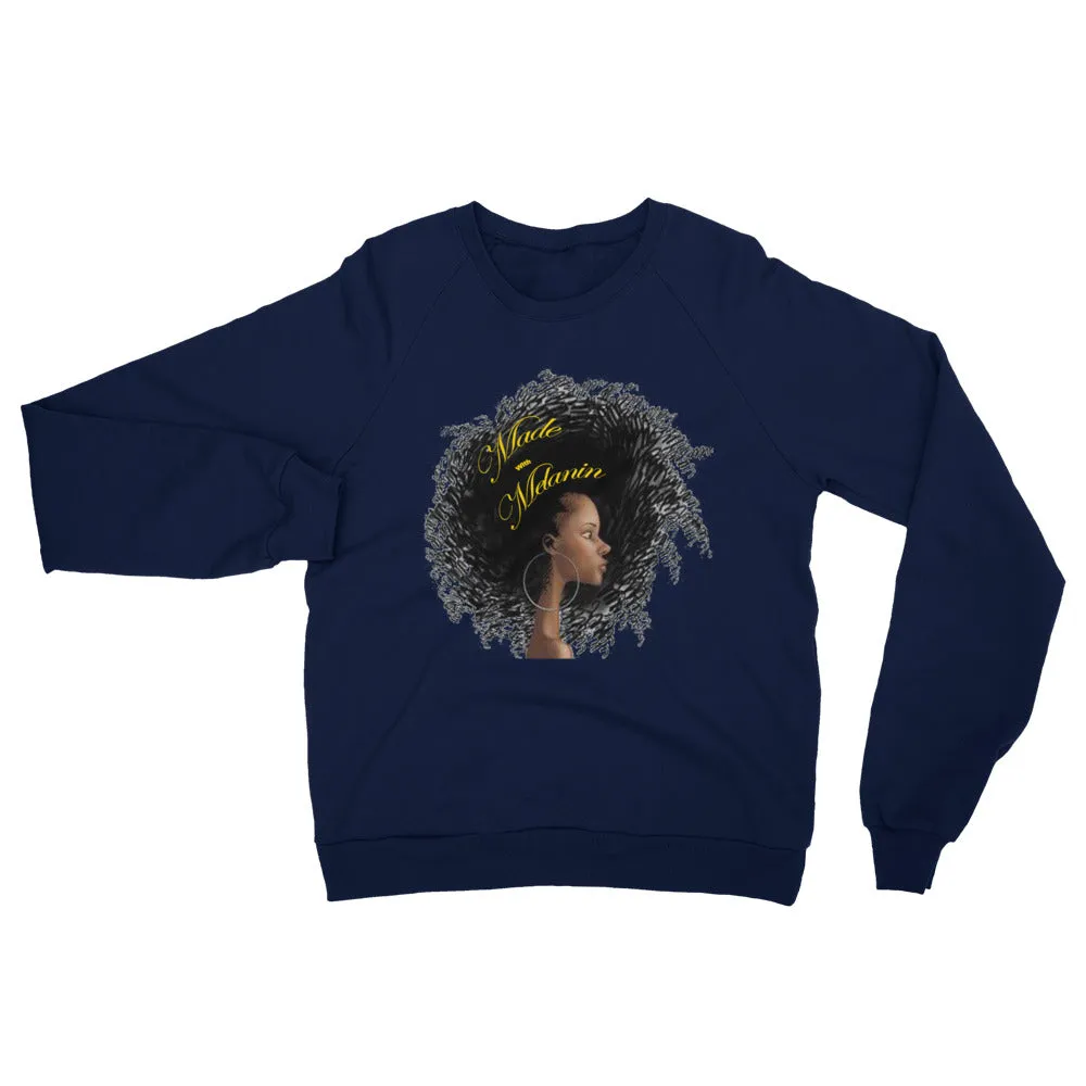 Made with Melanin - Unisex Long Sleeve Fleece Raglan Sweatshirt