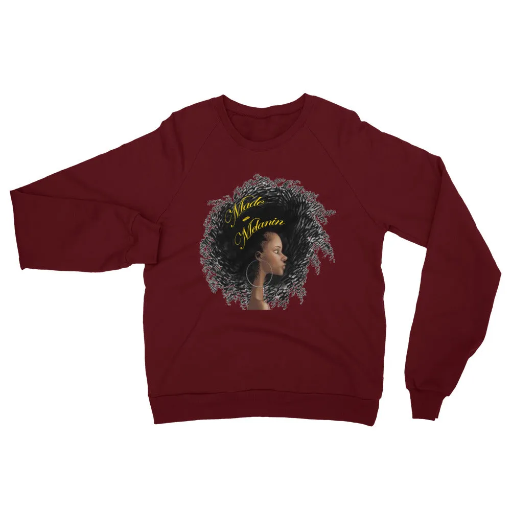 Made with Melanin - Unisex Long Sleeve Fleece Raglan Sweatshirt