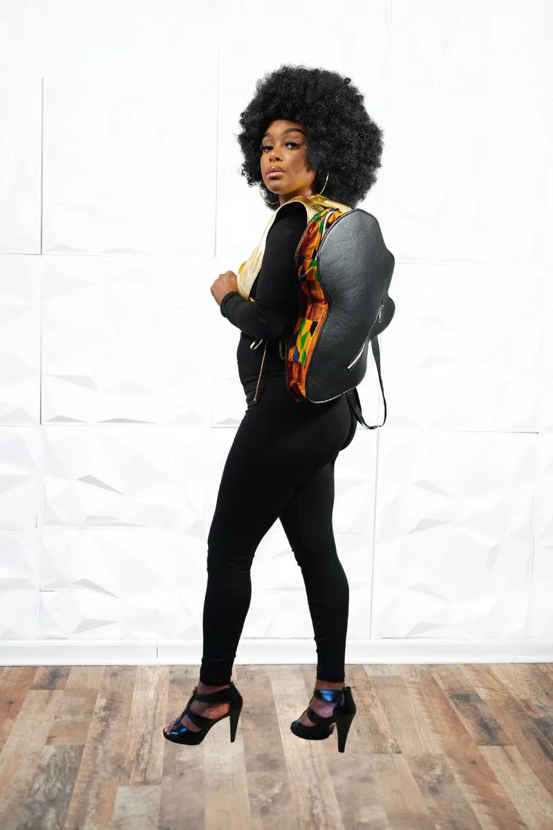 Map of Africa Backpack Black