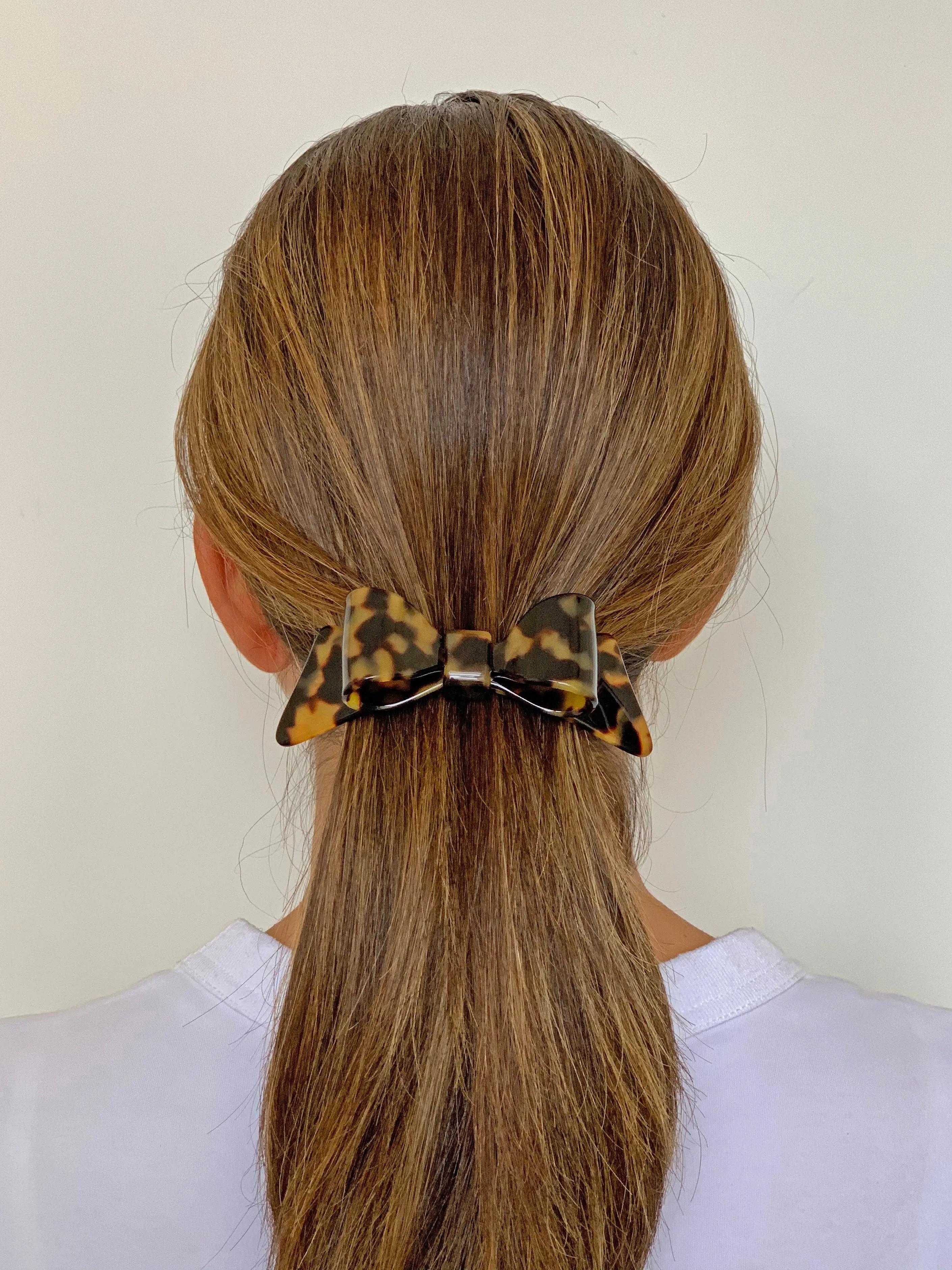 Marielle Large Navy Bow Hair Clip