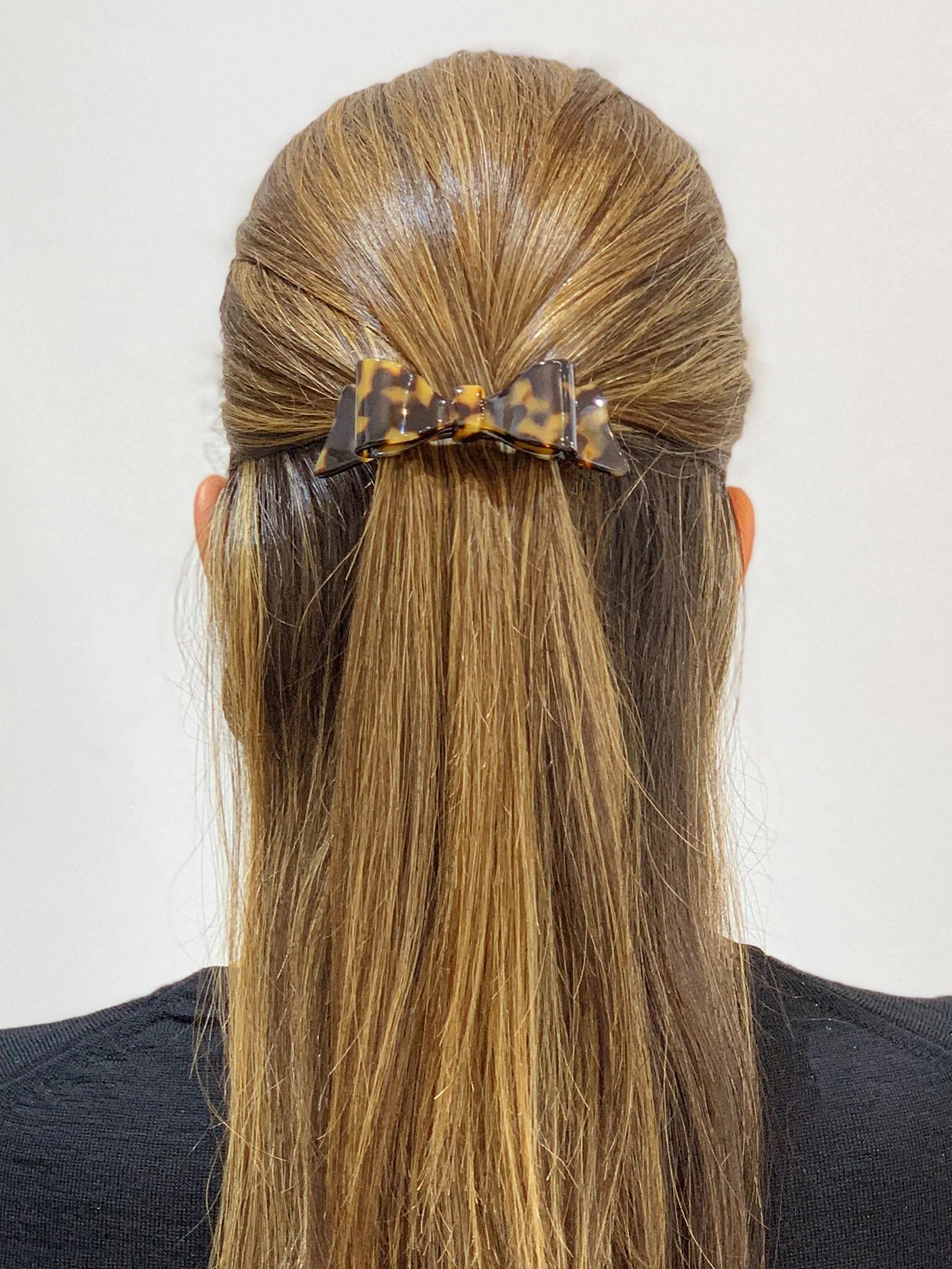 Marielle Small Tigre Blanc Bow Hair Clip