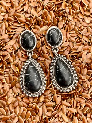 Marigot Double Stone Silver Post Earrings