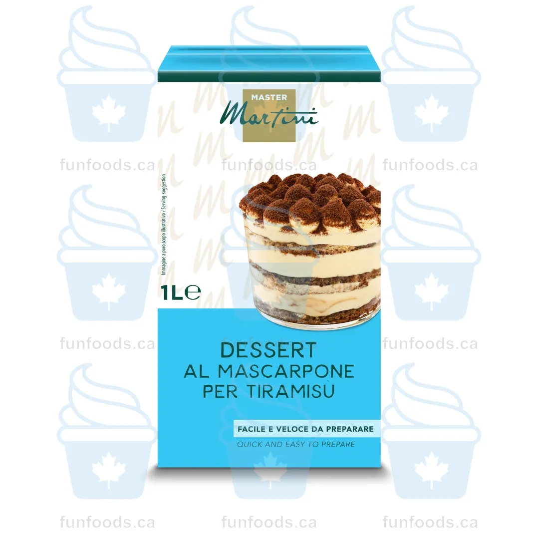 Mascarpone Dessert Base for Tiramisu - Case of 12 x 1L - Master Martini Canada