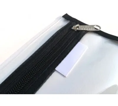Meeco A4 Book Bag Clear Pvc With Zip Black