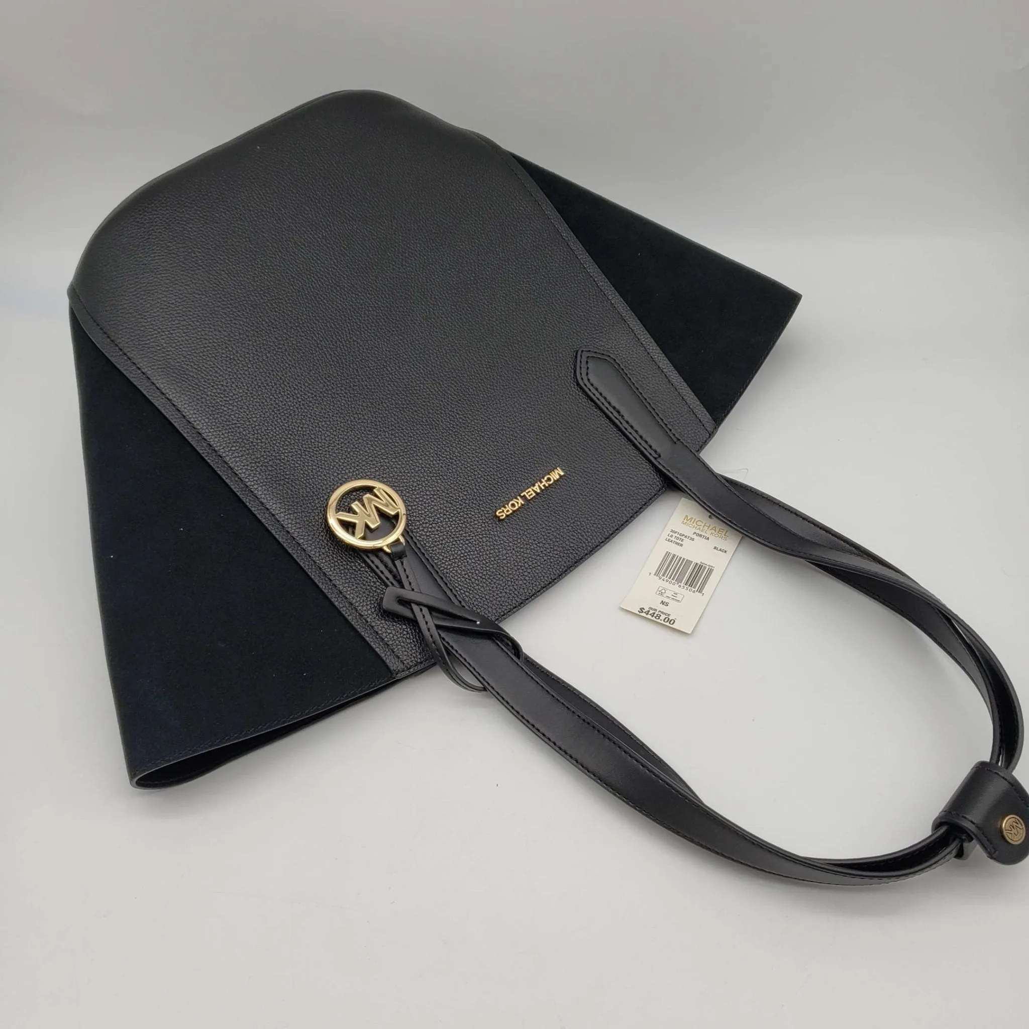 Michael Kors Portia Black Large Tote Bag