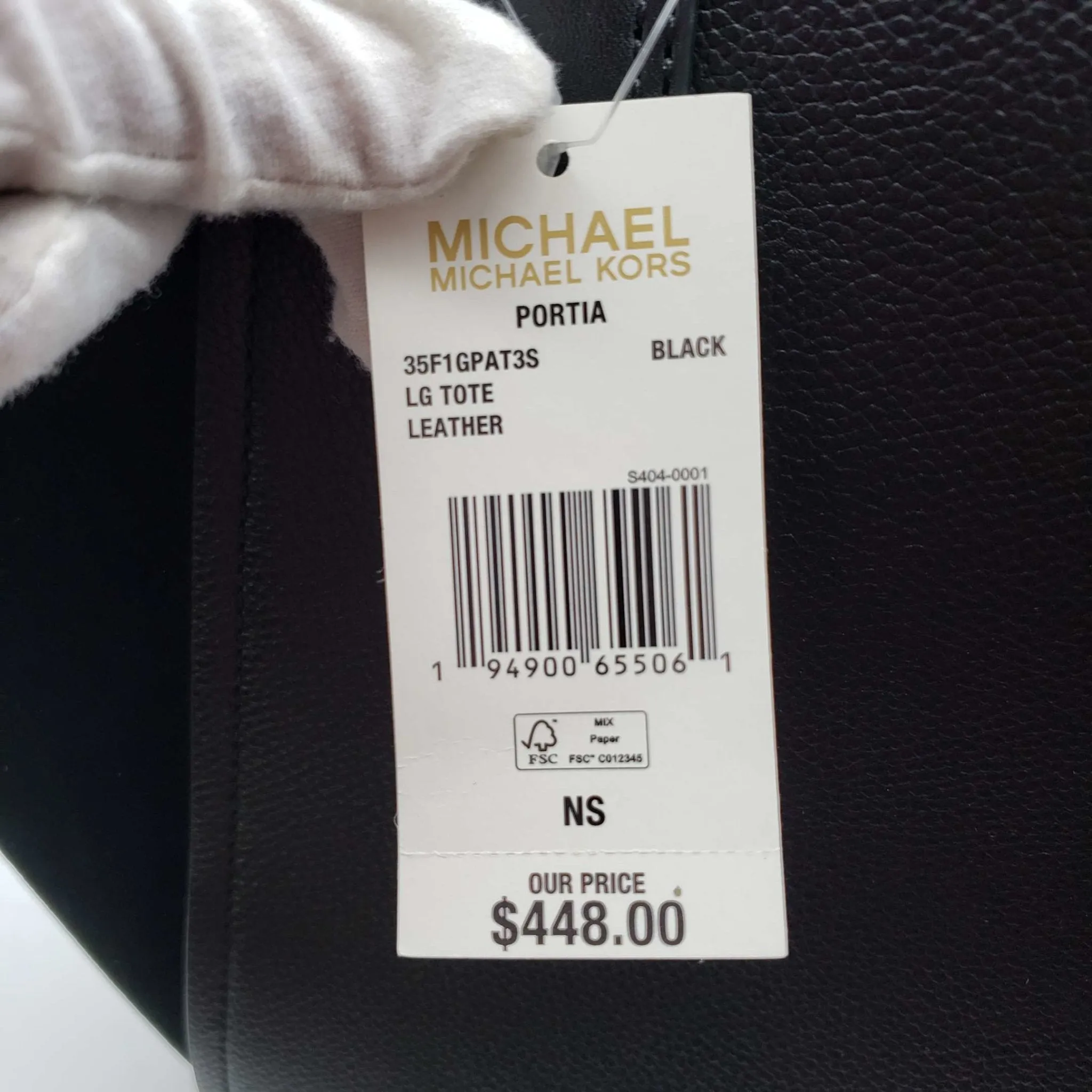 Michael Kors Portia Black Large Tote Bag
