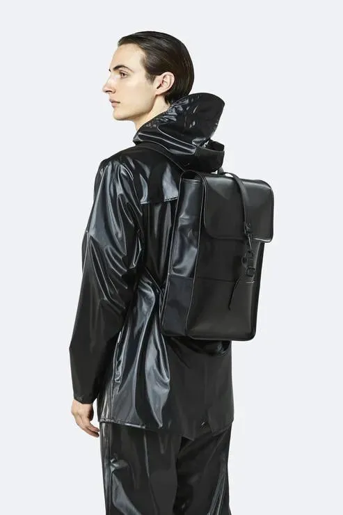Mochila Mini Rains Negro Brillante
