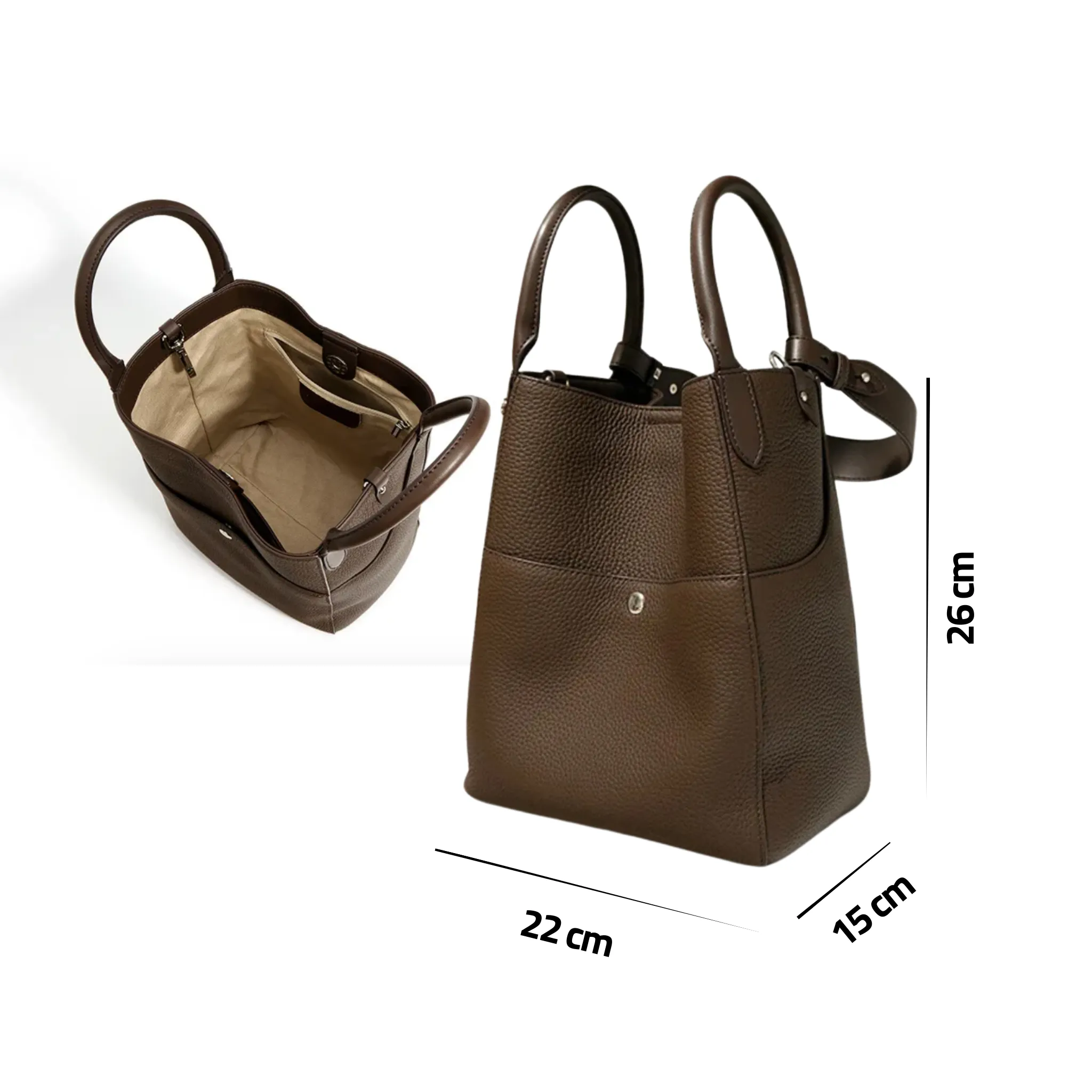 Moda Belleza Leather Tote Bag