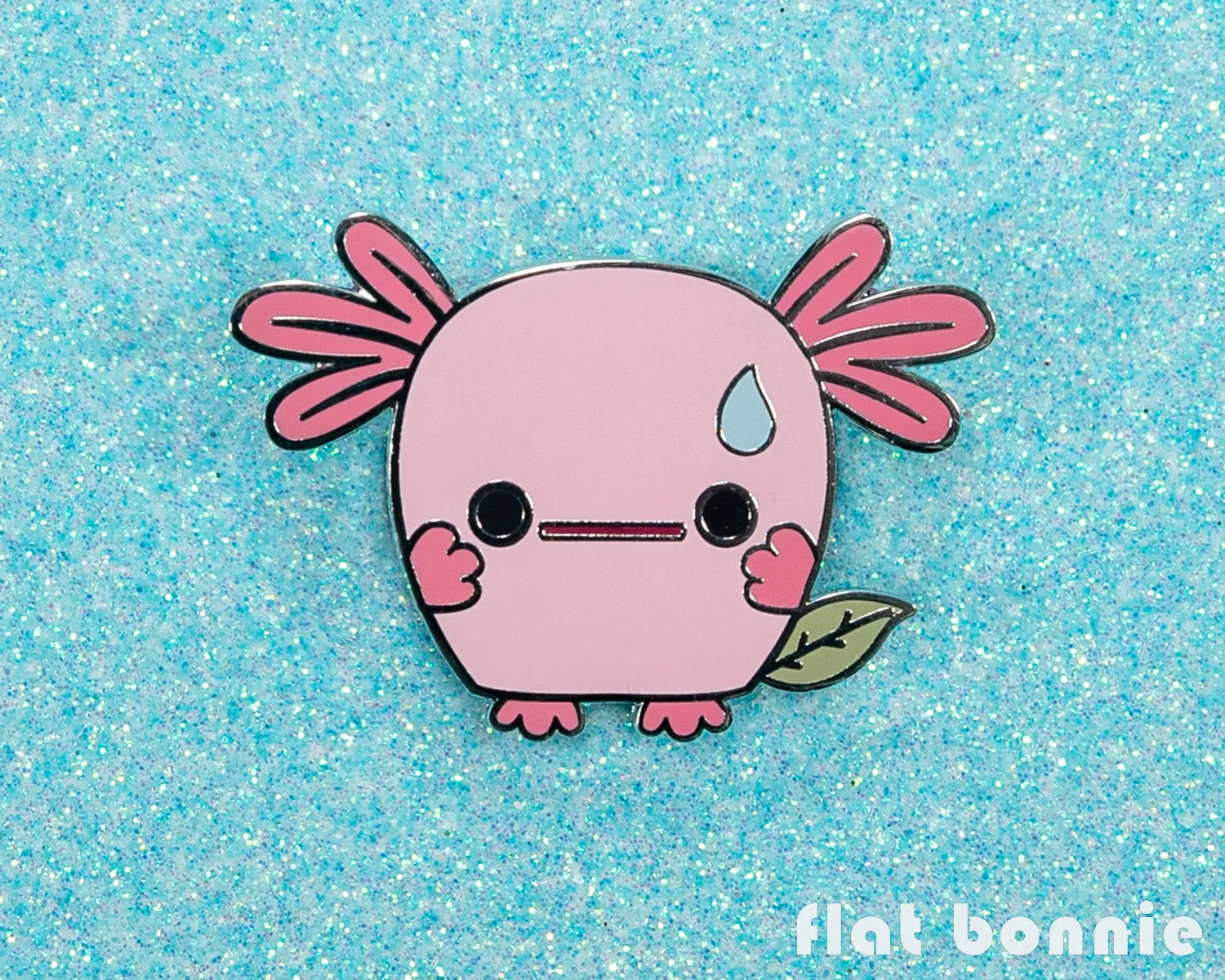 Momo the Anxious Axolotl enamel pin - Kawaii backpack pin