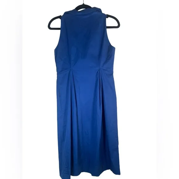 MOSCHINO Cheap and Chic Royal Blue Pima Cotton Dress IT 40 US 6 Ruffle Neckline
