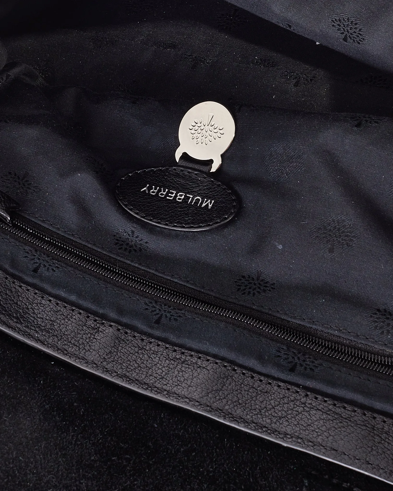 Mulberry Black Leather Alexa Satchel Bag