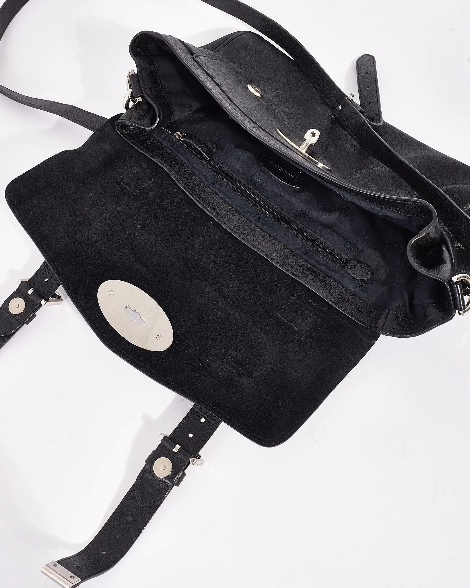 Mulberry Black Leather Alexa Satchel Bag