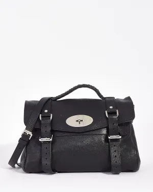 Mulberry Black Leather Alexa Satchel Bag