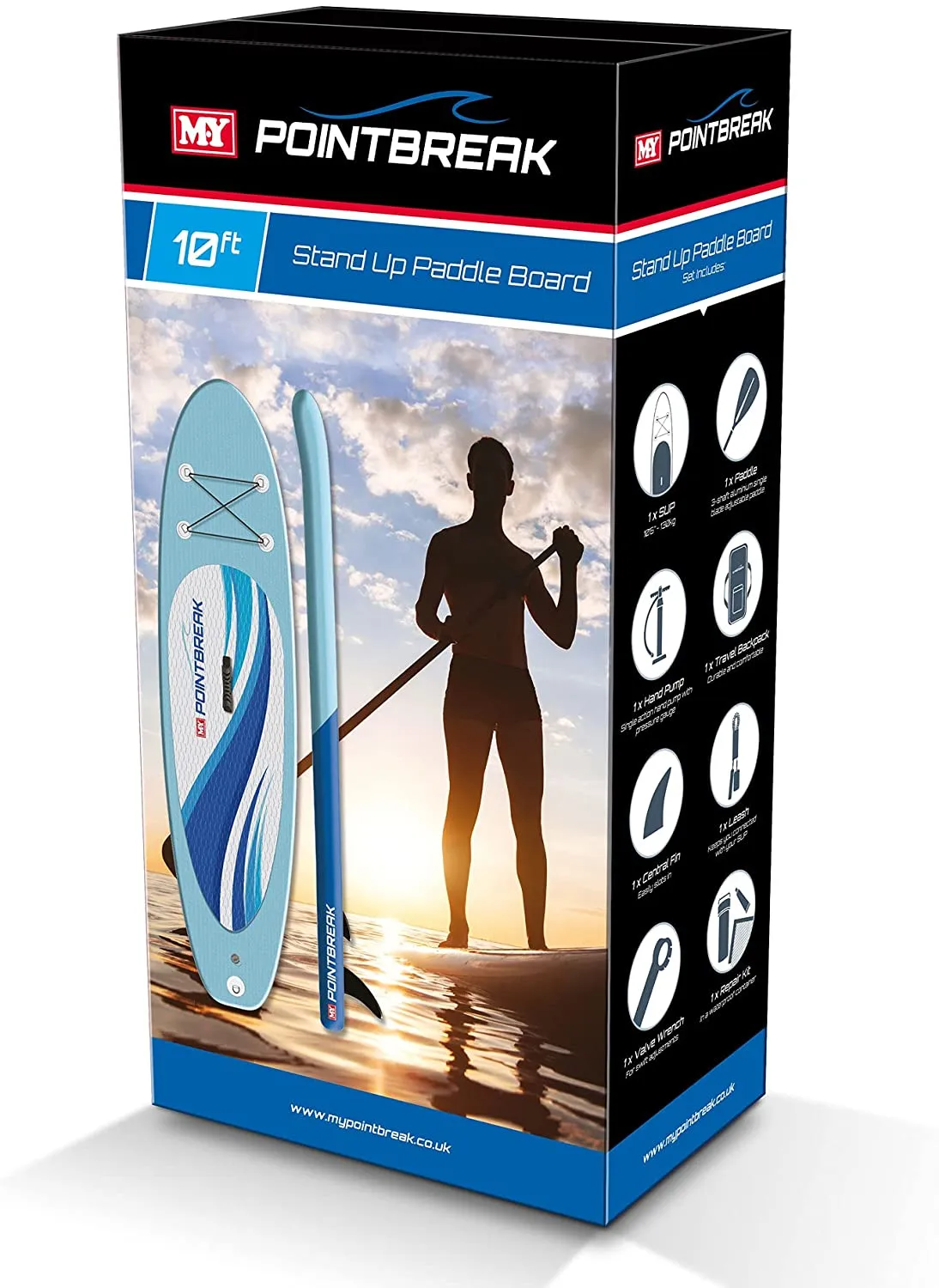 M.Y Pointbreak Paddle Boards 10ft Inflatable Stand Up Paddle Board Paddleboard