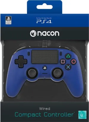 Nacon - Wired Compact Controler for PS4 (Blue)