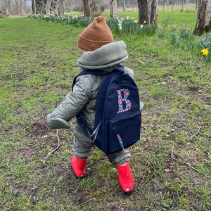 Navy initial backpack