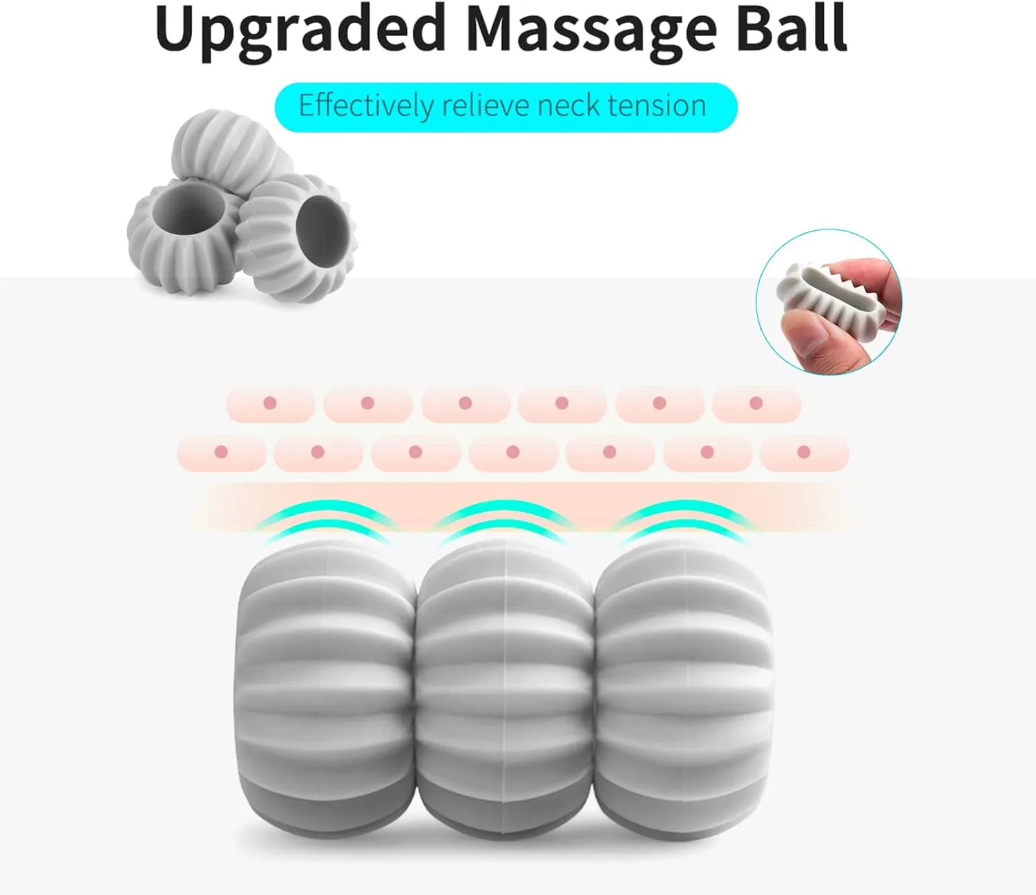 Neck Massager Roller,Handheld Massager with 6 Balls Massage Point