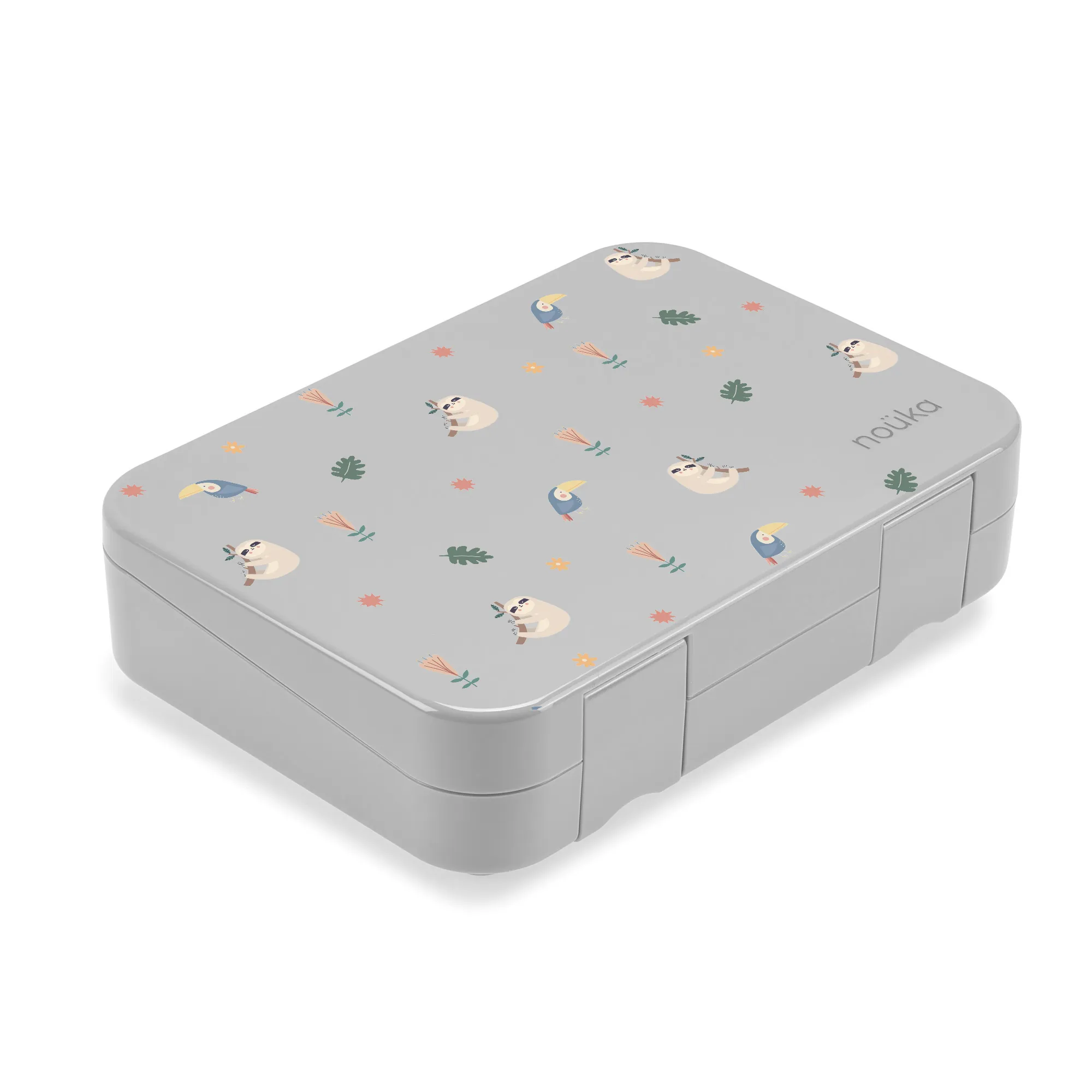 noüka Design Bento Chill Lunch Box - Sloth Jungle (Min. of 2 PK, Multiples of 2 PK)